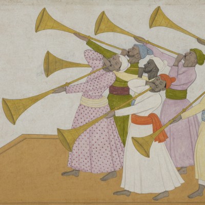 The Trumpeters (c. 1735–40), Nainsukh of Guler.