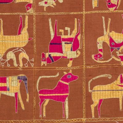 Phulkari (early 20th century), unknown maker. Bradford Museums and Galleries
