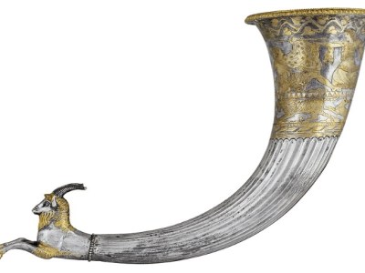 A silver rhyton depicting the death of Orpheus (c. 420–410 BC), from the Vassil Bojkov Collection, Sofia.