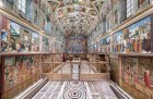 The Raphael tapestries hanging in the Sistine Chapel, Rome.