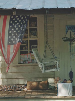 Documentation of the yard and porch of the artist Emmer Sewell.