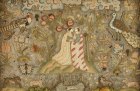 Textile panel depicting the Visitation (early 17th century), unknown English maker. © Ashmolean Museum, Oxford