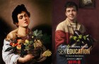 On the left is Caravaggio’s Boy with a Basket of Fruit. On the right is Sex Education’s Otis Milburn (Asa Butterfield)
