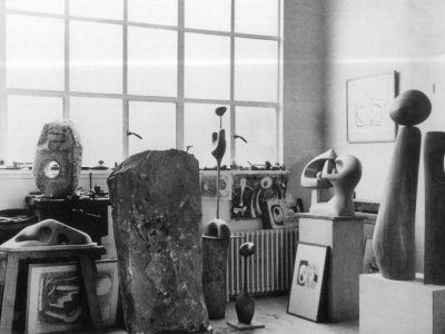 Photo of F.E. McWilliam’s studio in 1939