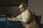 A Lady Writing (detail; c. 1665), Johannes Vermeer. National Gallery of Art, Washington, D.C.
