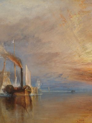 The Fighting Temeraire tugged to her last berth to be broken up, 1838 (1839), J.M.W. Turner.