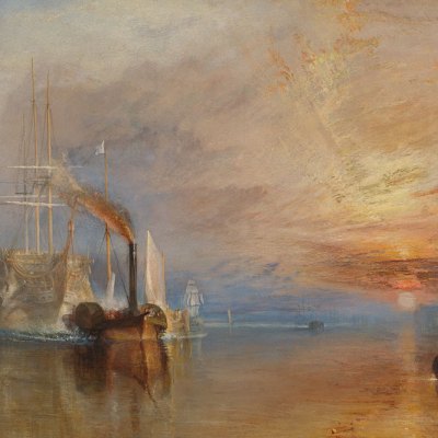 The Fighting Temeraire tugged to her last berth to be broken up, 1838 (1839), J.M.W. Turner.