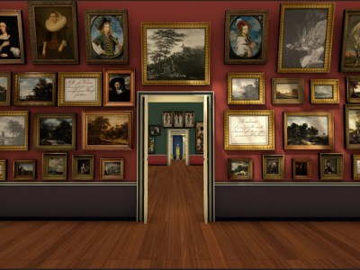 The South Wall of the Dutch and Flemish Room at Neue Mainzer Strassse, 1833