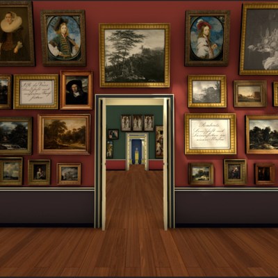 The South Wall of the Dutch and Flemish Room at Neue Mainzer Strassse, 1833