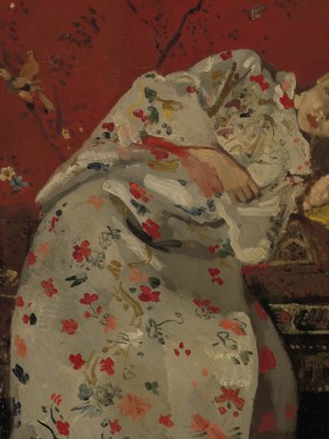 Girl in a red kimono (detail; c. 1893), George Hendrik Breitner. Kunstmuseum Den Haag
