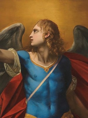 St Michael the Archangel fighting Lucifer (1626–27), Giuseppe Cesari, Cavaliere d’Arpino. Hazlitt, price on application.