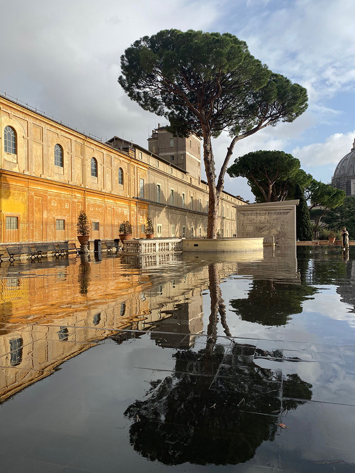 Outside the Vatican Museums on 8 March 2020.