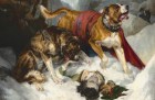 Alpine Mastiffs Reanimating a Distressed Traveler (detail; 1820), Edwin Landseer.