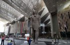 The interior of the Grand Egyptian Museum in Giza photographed during construction in September 2019.