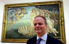 Uffizi director Eike Schmidt in front of Botticelli’s Birth of Venus, at the reopening of the gallery’s room dedicated to the artist in 2016. Photo: Alberto Pizzoli/AFP/Getty Images