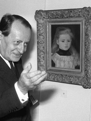 André Malraux, in his role as culture minister, inaugurating an Impressionist exhibition in Paris in 1966.