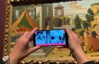 ‘Ways of Seeing’ app in use before Jacopo del Sellaio’s painting in the Octagon Gallery at the Fitzwilliam Museum, Cambridge