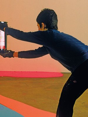 Fling, Dribble, and Drip (detail; 1970), Lynda Benglis, frontispiece of Jerry Saltz’s How to be an Artist (2020).
