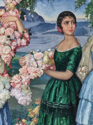 Flores Mexicanas (detail; 1914–29), Alfredo Ramos Martinez.