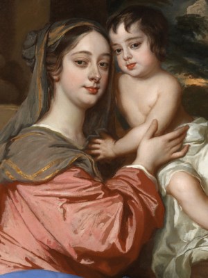 Barbara Palmer (née Villiers), Duchess of Cleveland with her son, probably Charles Fitzroy, as the Virgin and Child (c. 1664), Peter Lely. National Portrait Gallery, London
