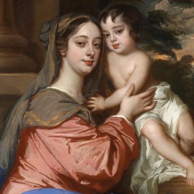 Barbara Palmer (née Villiers), Duchess of Cleveland with her son, probably Charles Fitzroy, as the Virgin and Child (c. 1664), Peter Lely. National Portrait Gallery, London