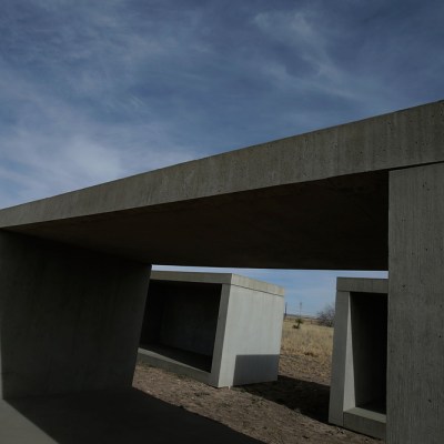 A view of ‘15 untitled works in concrete’ by Donald Judd in Marfa, Texas, in 2012. Photo: Scott Halleran/Getty Images