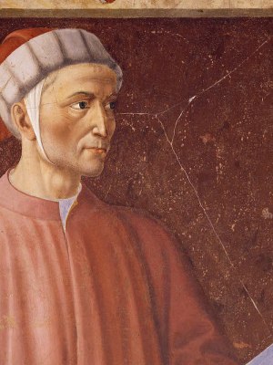 Dante (detail; c. 1448–49), Andrea del Castagno.