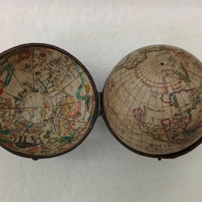 ‘Pocket’ terrestrial globe (1679), Joseph Moxon.