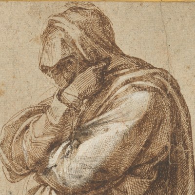 Study of a Mourning Woman (c. 1500–05), Michelangelo Buonarotti.