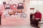 Guston in the studio with Painter’s Table (1973).