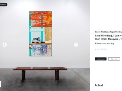 Screenshot of Galerie Thaddaeus Ropac’s online viewing room at Art Basel Hong, March 2020.