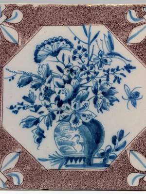 Tile from Princess Mary’s kitchen apartment in Palace Het Loo, Rotterdam (c. 1685)