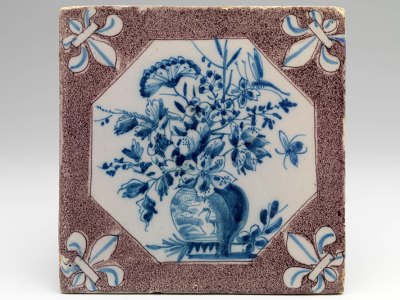 Tile from Princess Mary’s kitchen apartment in Palace Het Loo, Rotterdam (c. 1685)