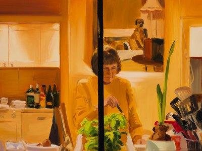 Making Fishcakes, Late Afternoon, December (detail; 2019), Caroline Walker.