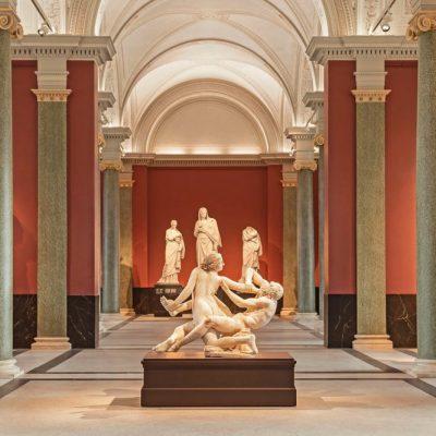 The restored Antikenhalle, or Hall of Antiquities, in the Gemäldegalerie Alte Meister, Dresden.