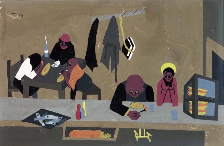 Harlem Diner (1938), Jacob Lawrence.