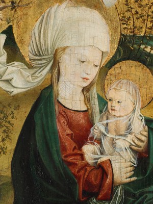 The Flight into Egypt, from the Mondsee Altarpiece (detail; c. 1495–99), Master of Mondsee.