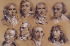 Sixteen heads of men (detail; 18th century), Louis-Léopold Boilly