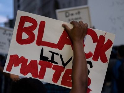 A protest in Detroit on May 29, 2020, during a demonstration over the death of George Floyd. Photo: Seth Herald/AFP via Getty Images