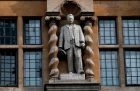 The statue of Cecil Rhodes outside Oriel College in Oxford, photographed in June 2020.
