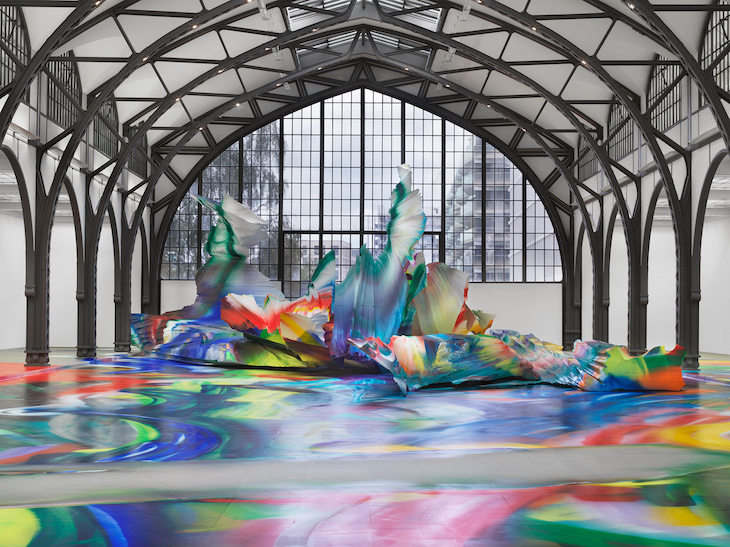 Installation view of ‘Katharina Grosse: It Wasn't Us’ at the Hamburger Bahnhof – Museum für Gegenwart – Berlin, 2020.