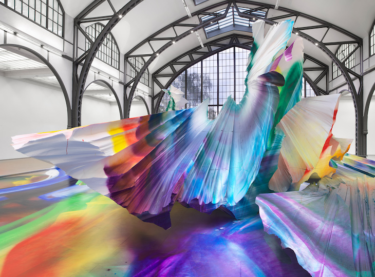 Installation view of ‘Katharina Grosse: It Wasn't Us’ at the Hamburger Bahnhof – Museum für Gegenwart – Berlin, 2020.