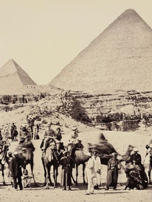 The Prince of Wales and Group at the Pyramids, Giza, Egypt (1862), Francis Bedford.