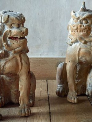 Komainu (lion-dogs) (c. 1300), Japan.