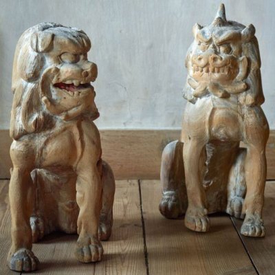 Komainu (lion-dogs) (c. 1300), Japan.