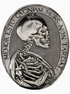 Memento mori medallion (1612), Jan de Vos. Georg Laue Kunstkammer (£58,000)