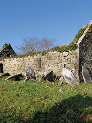The remains of a late medieval church in Garryvoe , Co Cork.