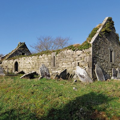 The remains of a late medieval church in Garryvoe , Co Cork.