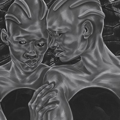 To See and To Know; Future Lovers from A Countervailing Theory (2019), Toyin Ojih Odutola.