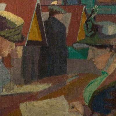 Chelsea Public Library (detail; 1920), Malcolm Drummond.